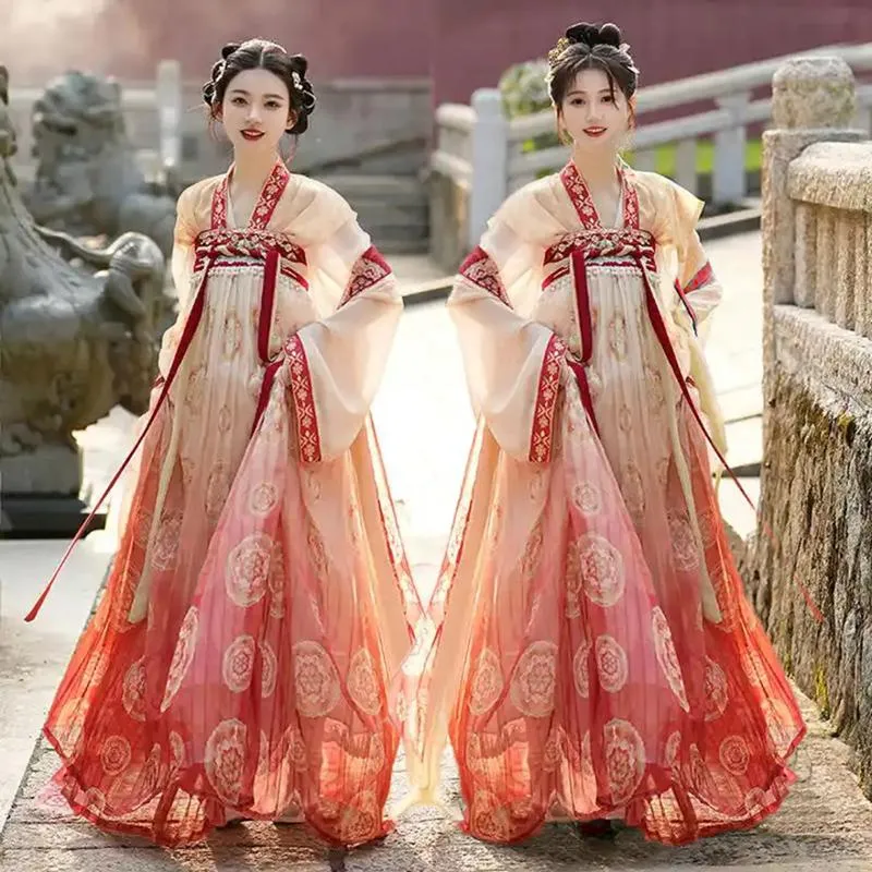 Floral Pattern Chinese Traditional Dress Hanfu