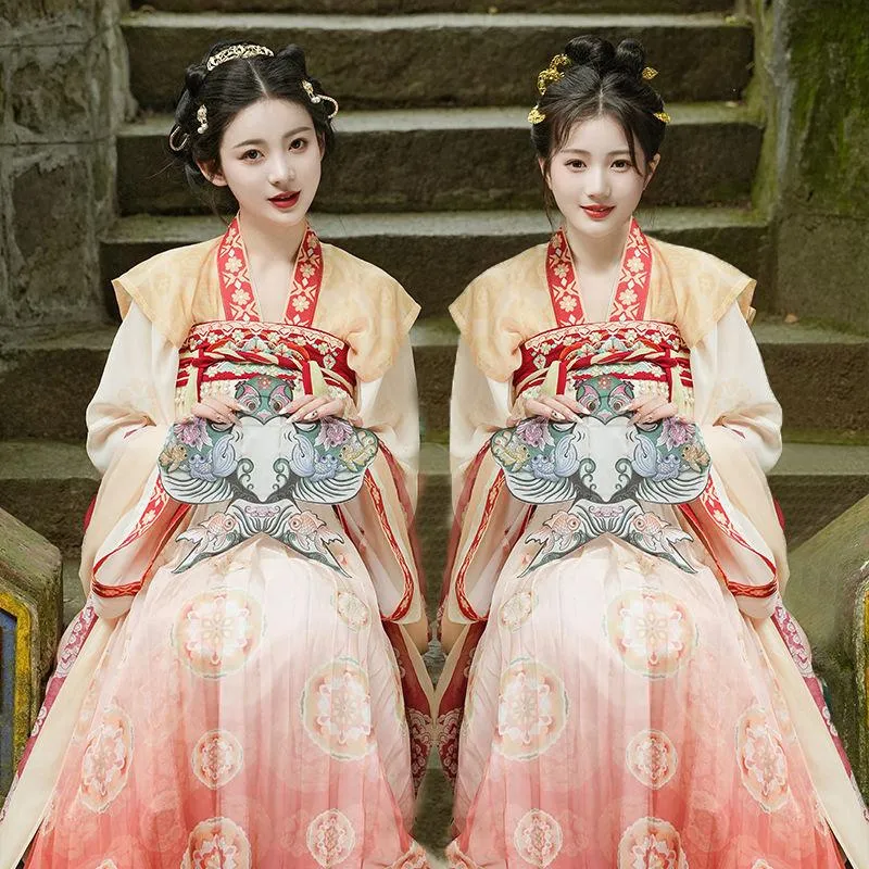 Floral Pattern Chinese Traditional Dress Hanfu