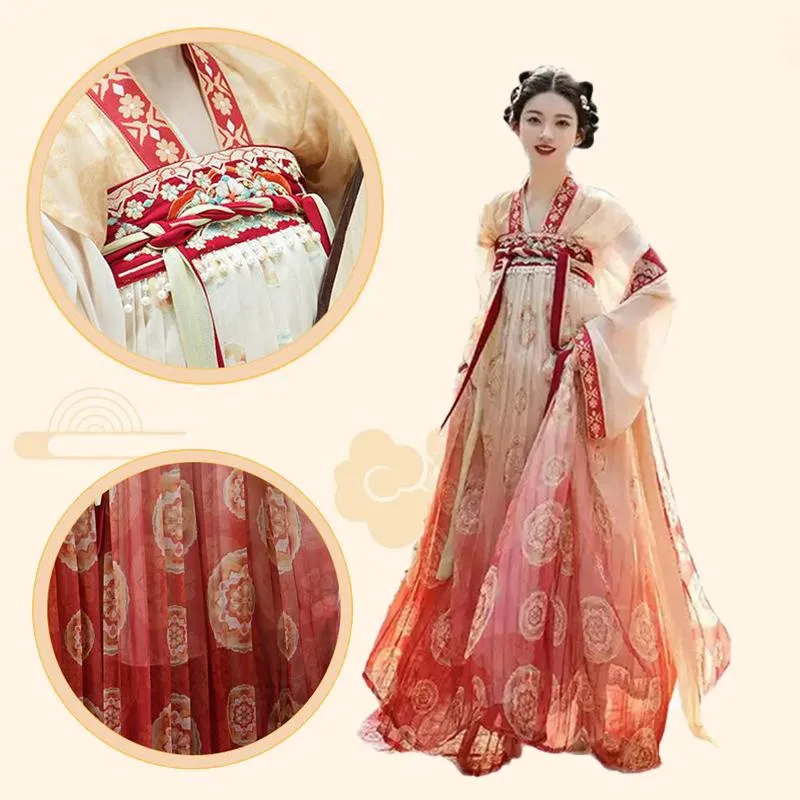 Floral Pattern Chinese Traditional Dress Hanfu