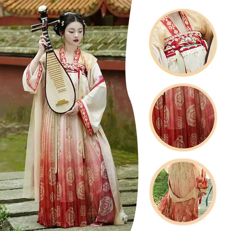 Floral Pattern Chinese Traditional Dress Hanfu