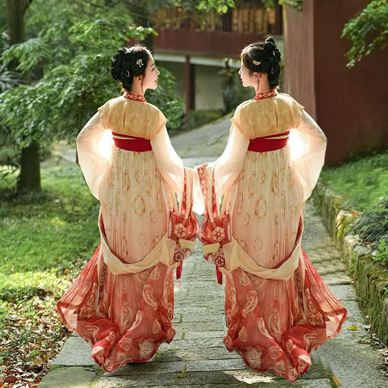 Floral Pattern Chinese Traditional Dress Hanfu