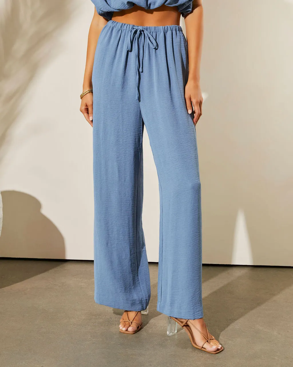 Forbidden Paradise Pocketed Drawstring Wide Leg Pants