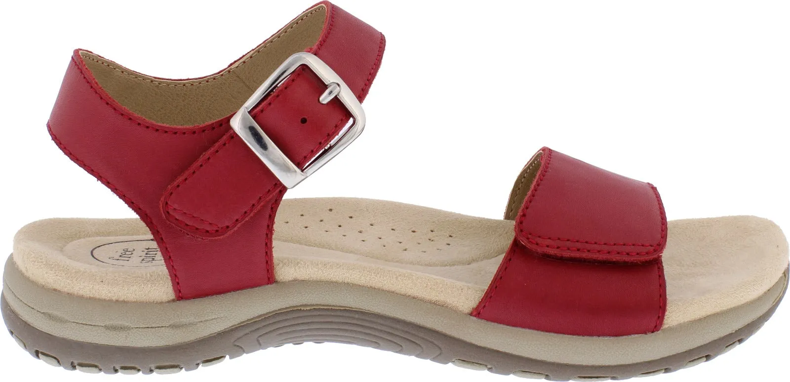 Free Spirit Maine Crimson Women's Casual Touch Fastening Sandals