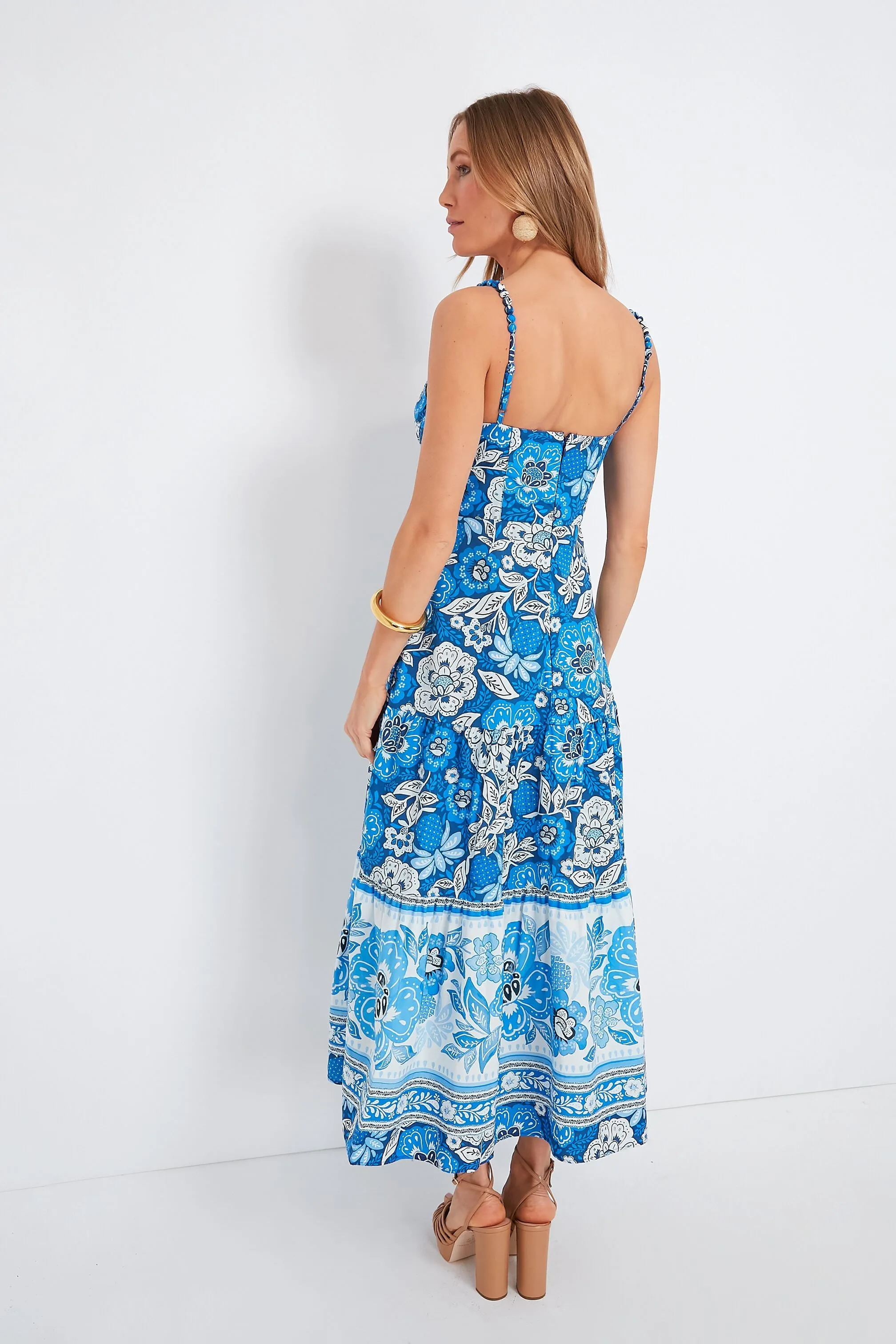 Full of Flowers Blue Midi Dress