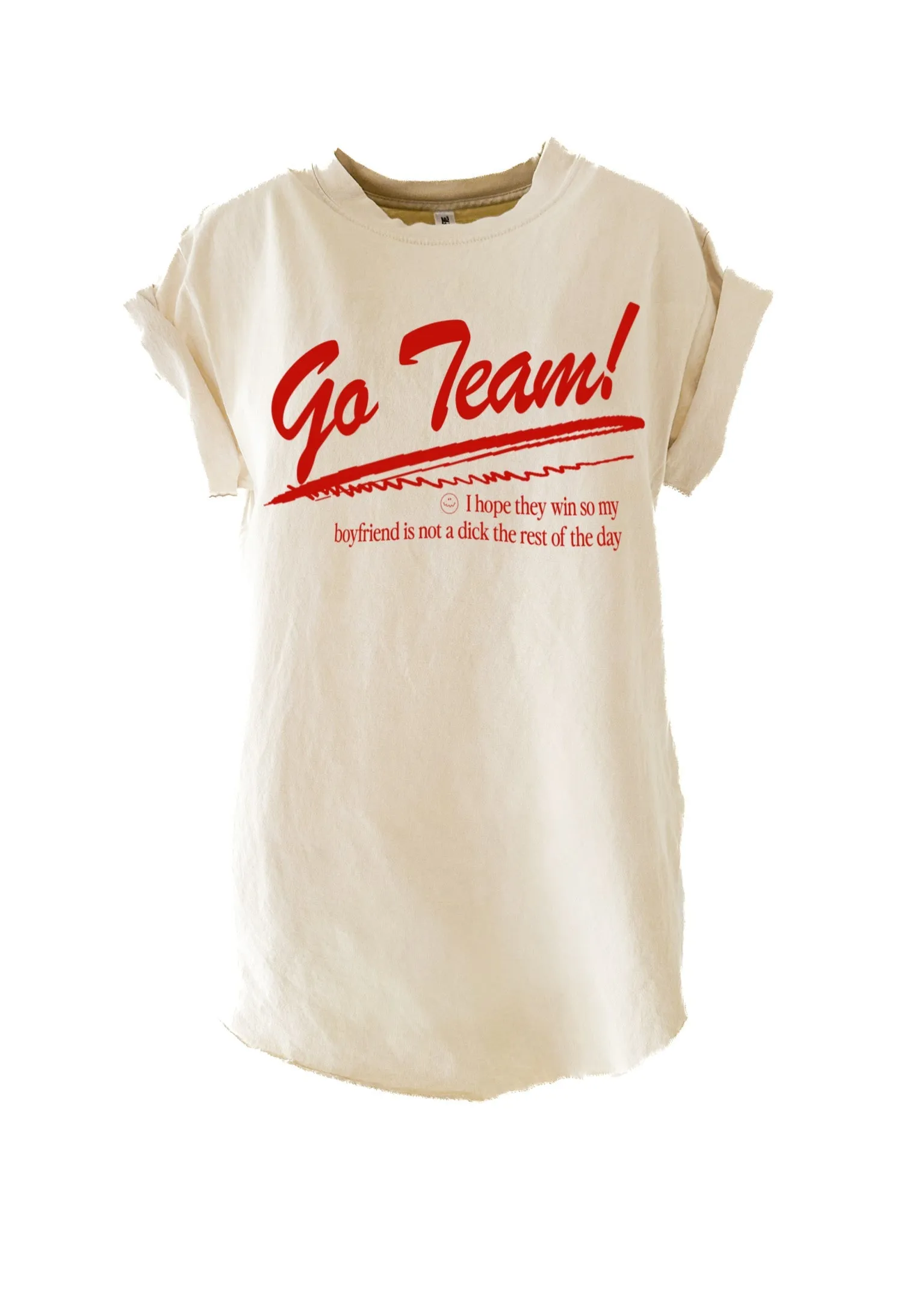 GO TEAM SIDE SLIT TEE (BOYFRIEND)