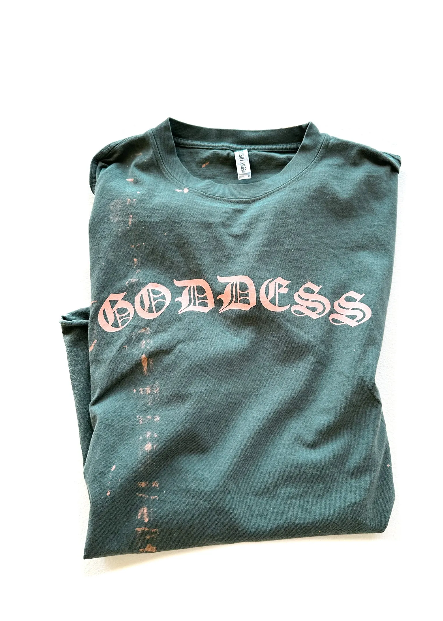 GODDESS BLEACHED OUT SIDE SLIT TEE