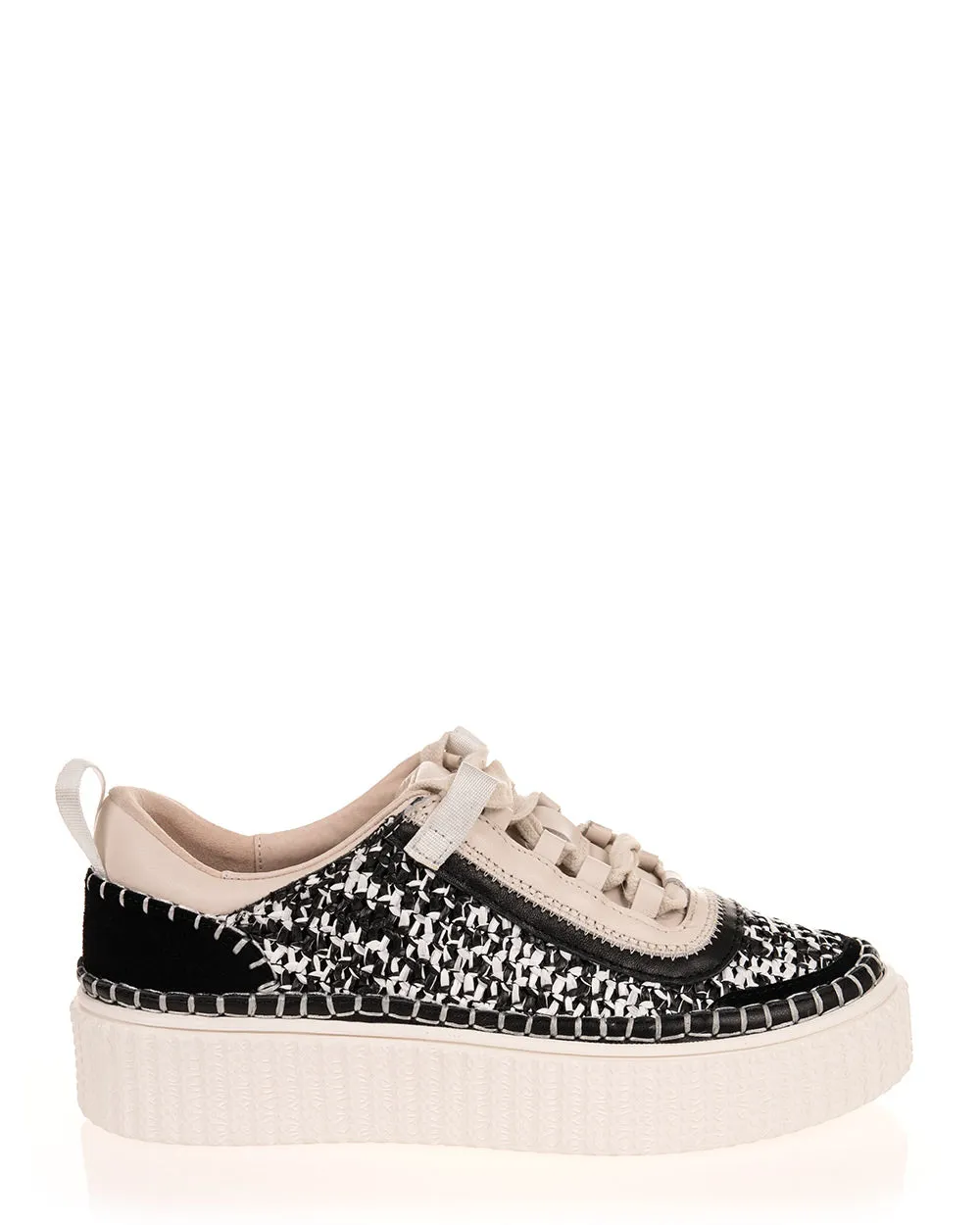 Hael & Jax Prince Black Multi Leather Sneaker