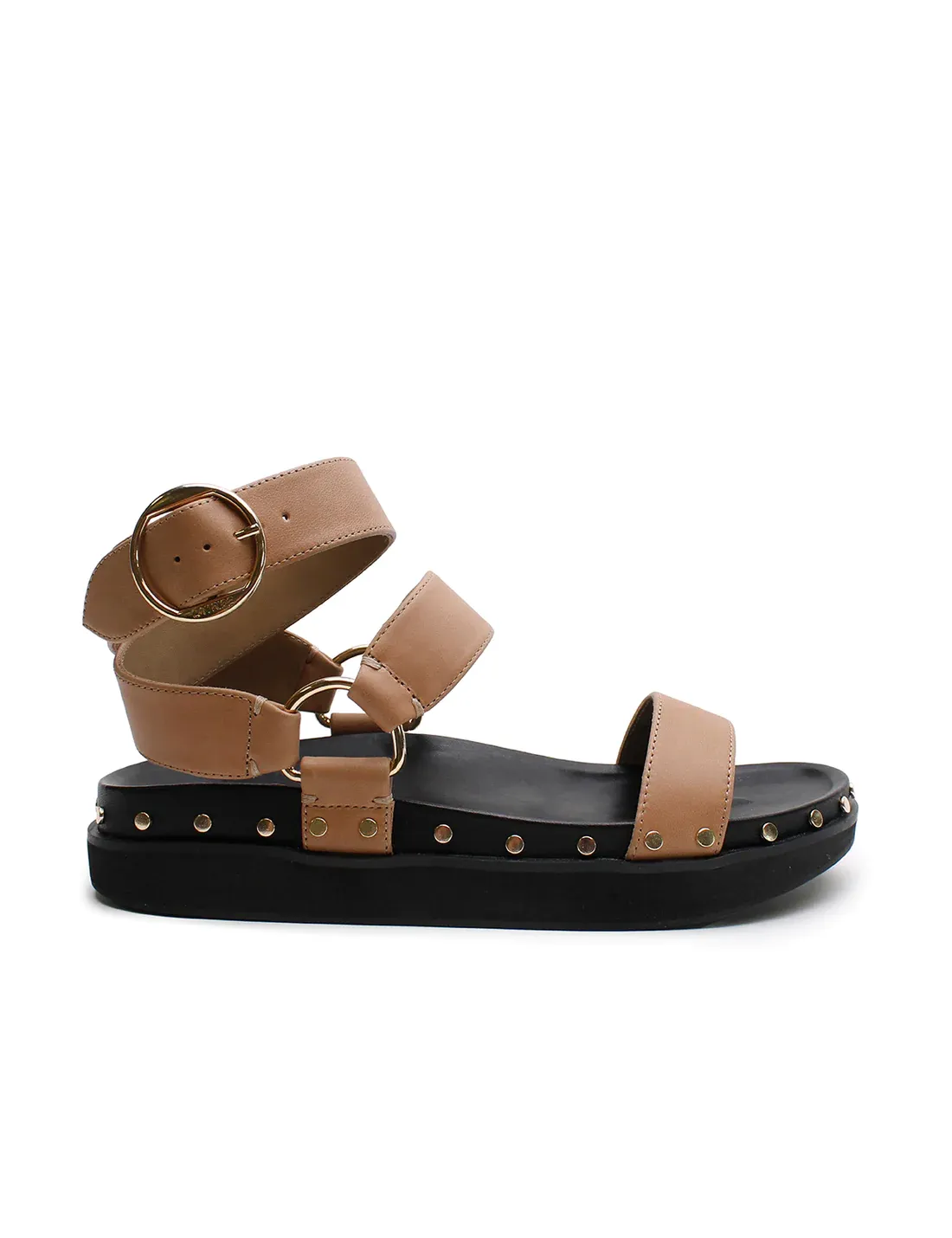 La Tribe Studded Sandal - Nude