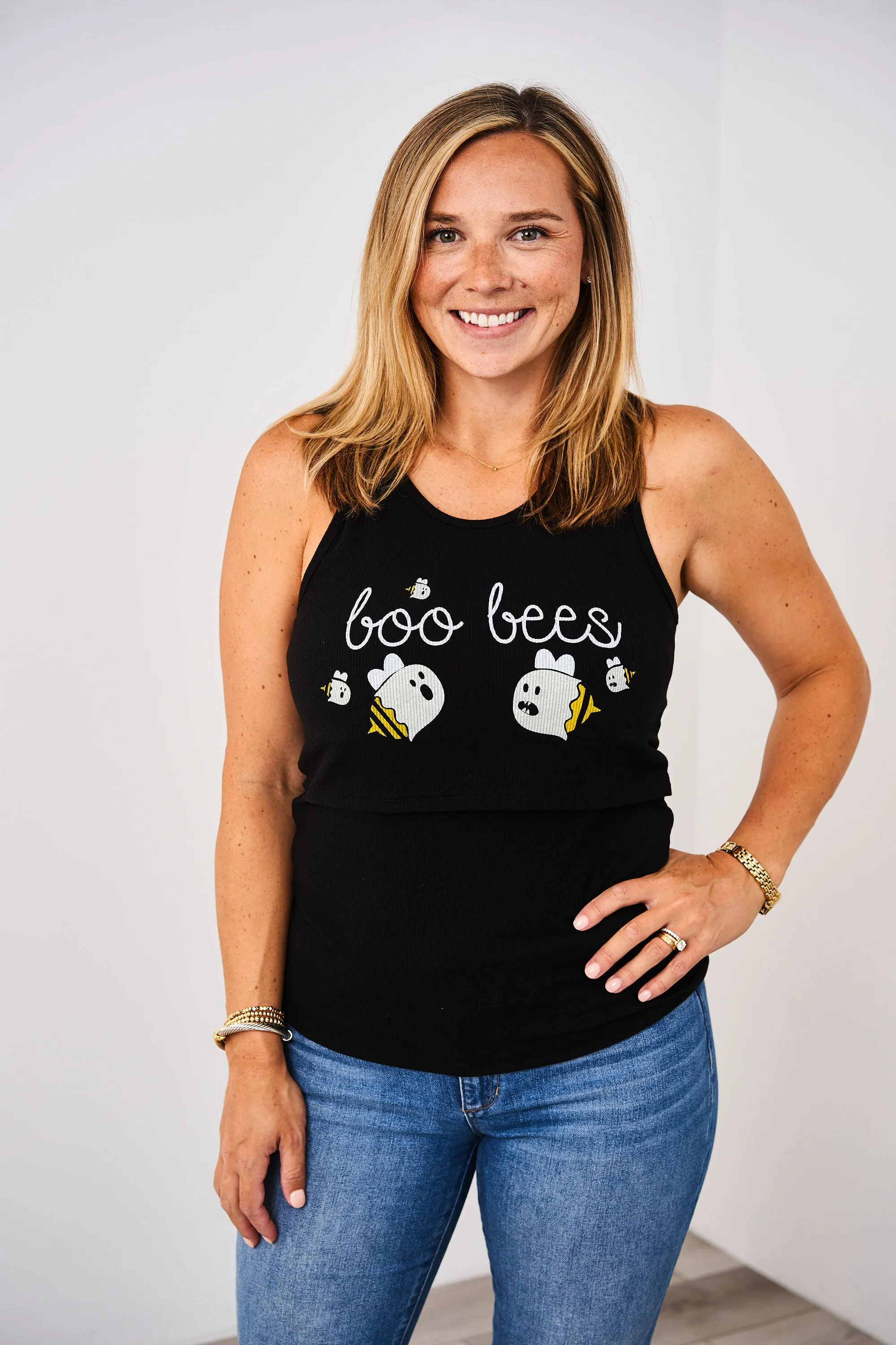 Latched Mama Glow Boo-Bees Nursing Tank