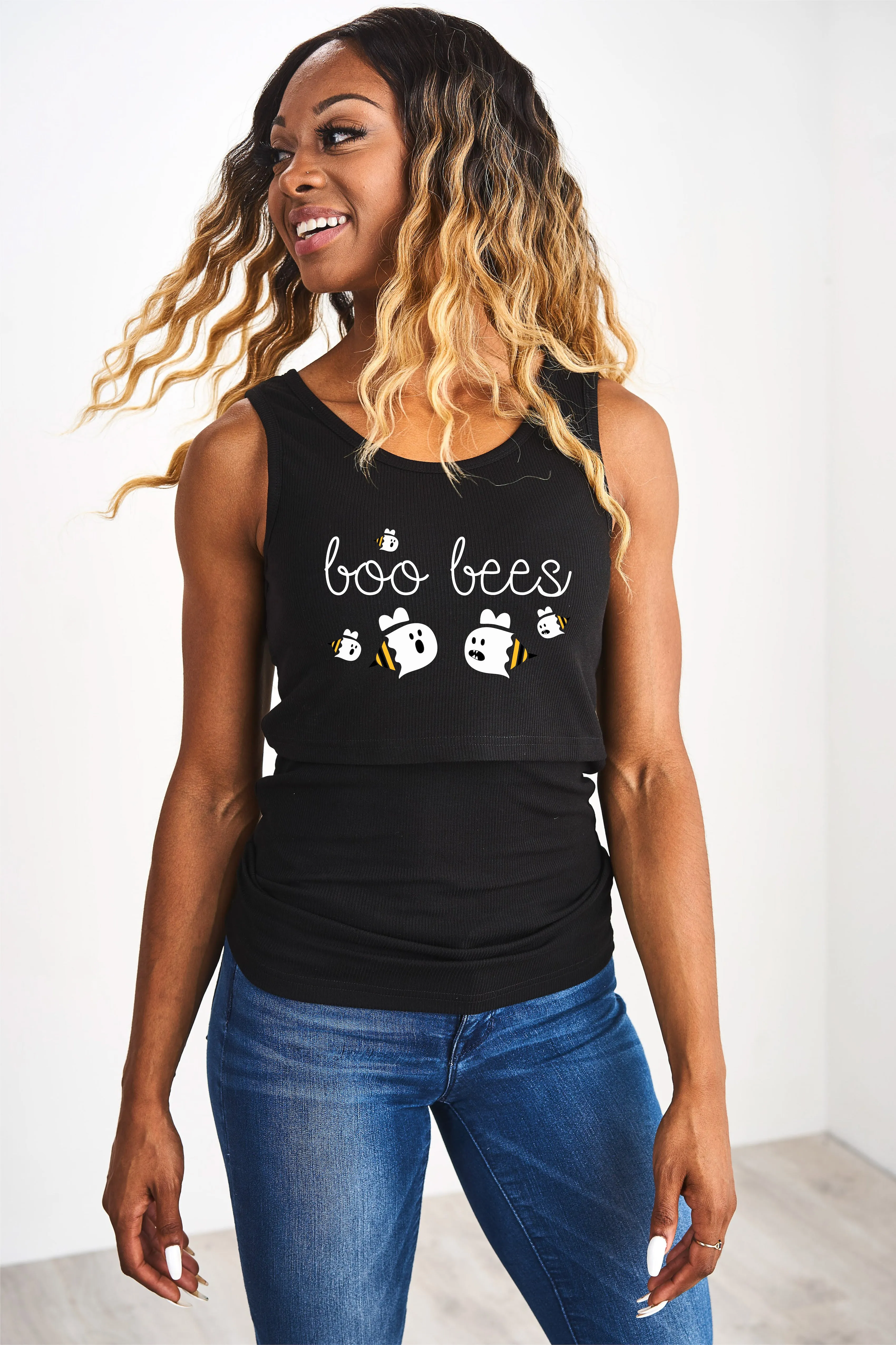 Latched Mama Glow Boo-Bees Nursing Tank