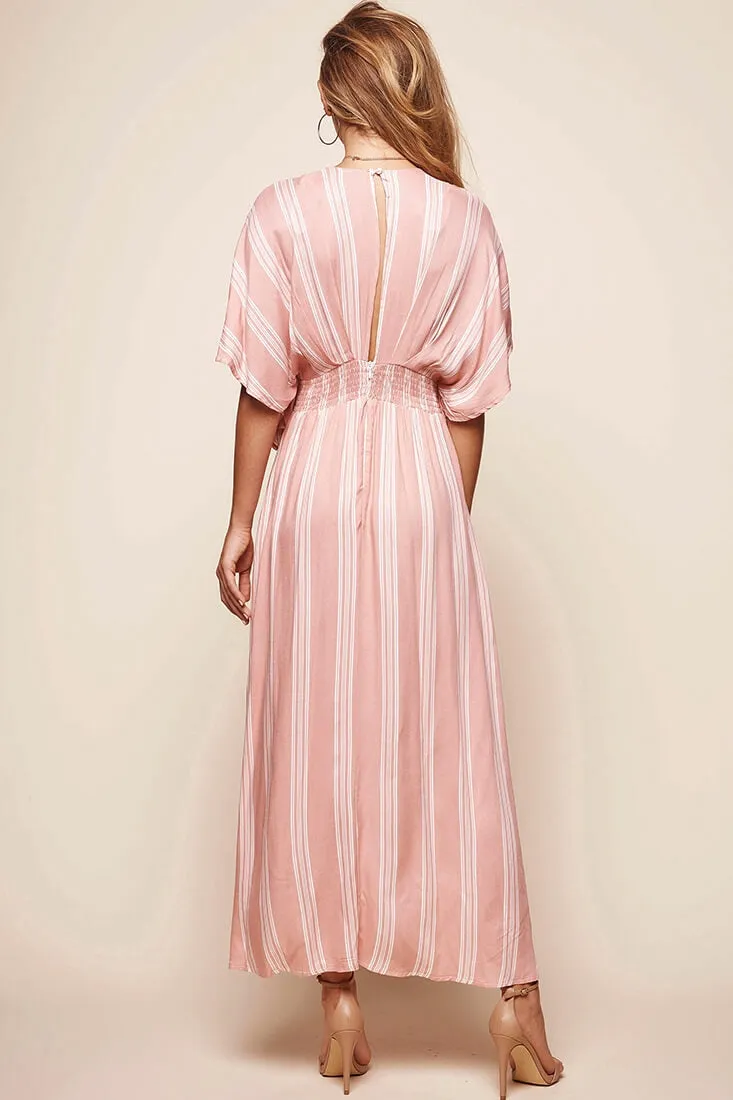 Libby Maxi Dress Peach Stripe