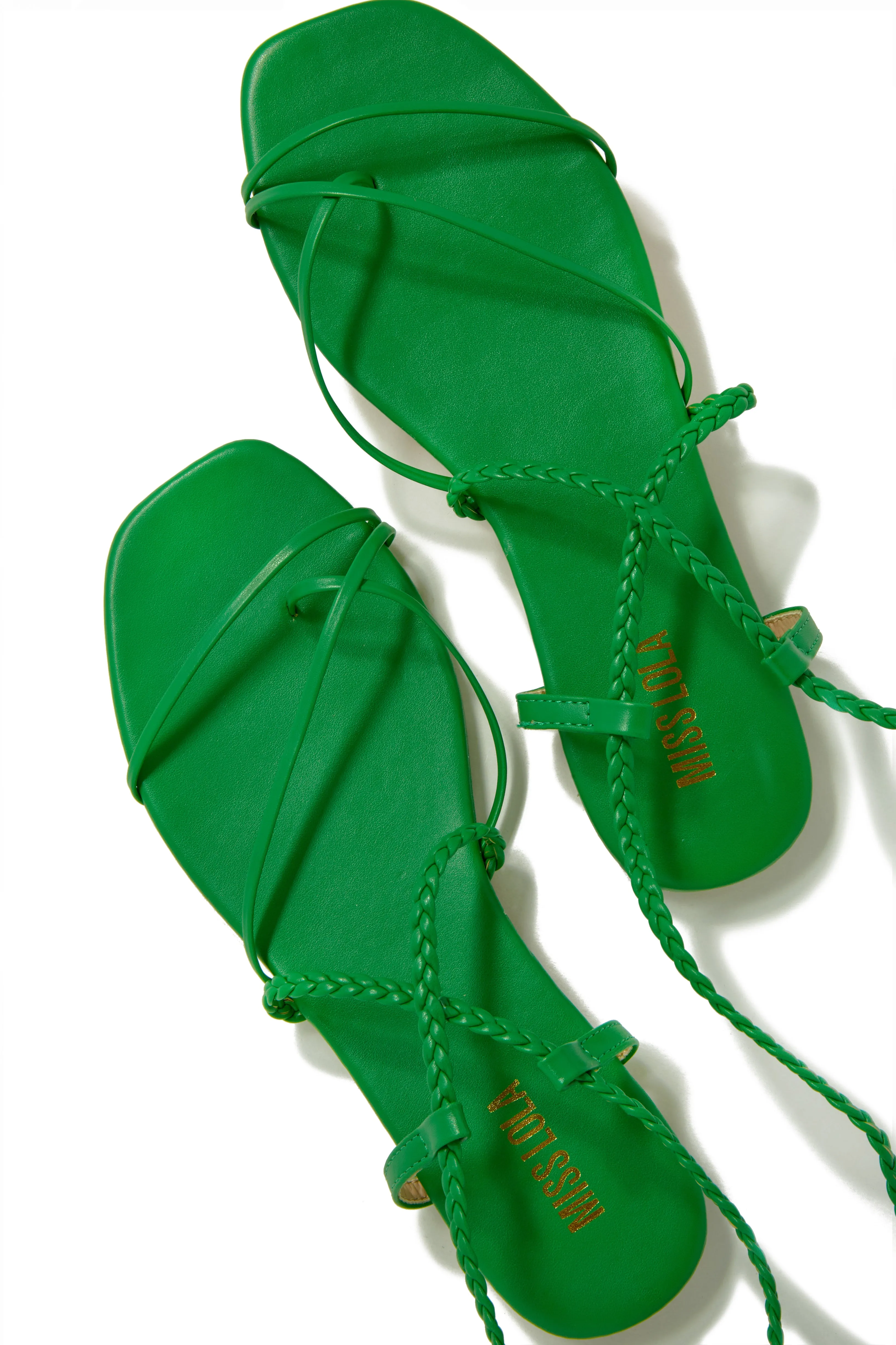 Live In Paradise Lace Up Sandals - Green