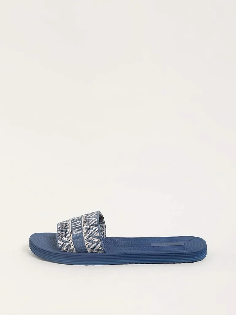 LUNA BLU Blue Patterned Flip-Flop