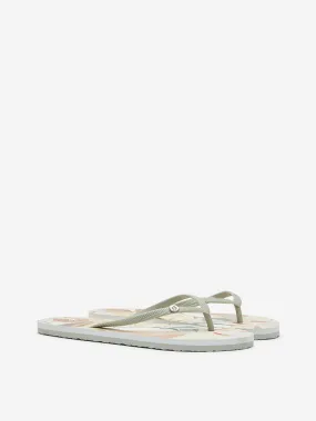 LUNA BLU Sage Tropical Design Flip-Flop