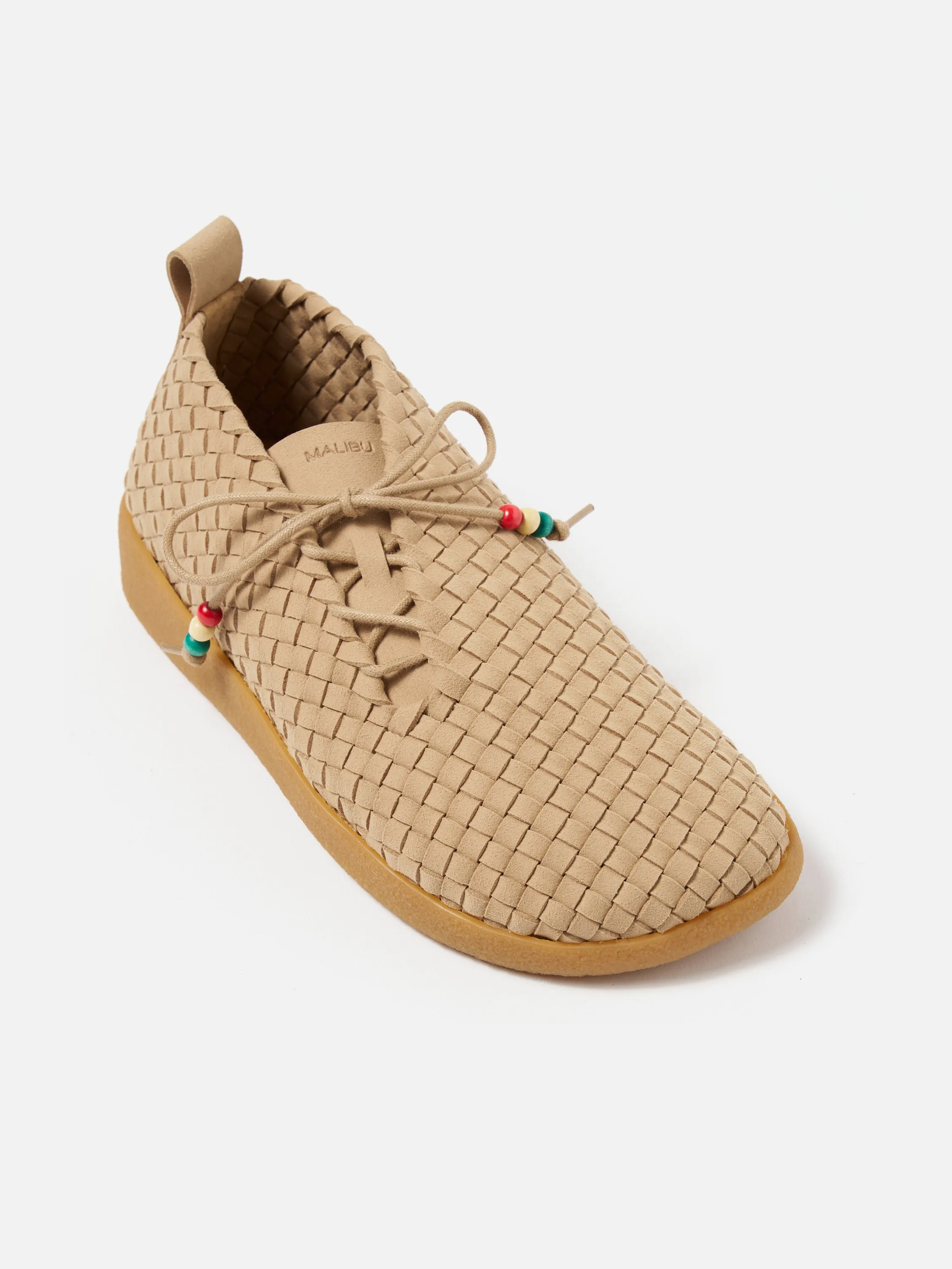 Malibu Matador in Beige Vegan Leather/Crepe