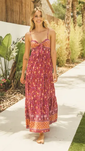 Merlot Print Bambi Maxi Dress