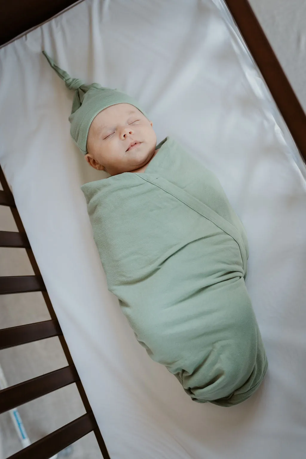 Morgan Labor Gown & Sage Swaddle Set & Dad T-Shirt