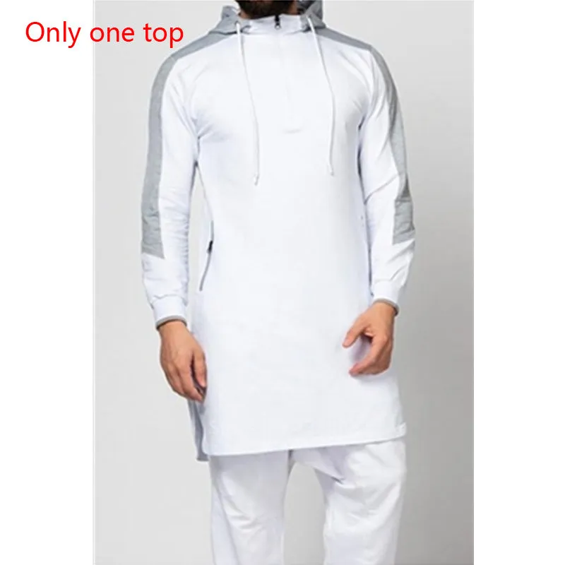 New Mens Jubba Thobe Arabic Islamic Clothing Winter Muslim Saudi Arabia Arabic Abaya Dubai Long Robes Traditional Kaftan Sweater