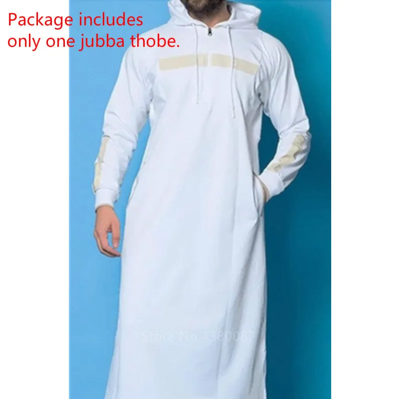 New Mens Jubba Thobe Arabic Islamic Clothing Winter Muslim Saudi Arabia Arabic Abaya Dubai Long Robes Traditional Kaftan Sweater