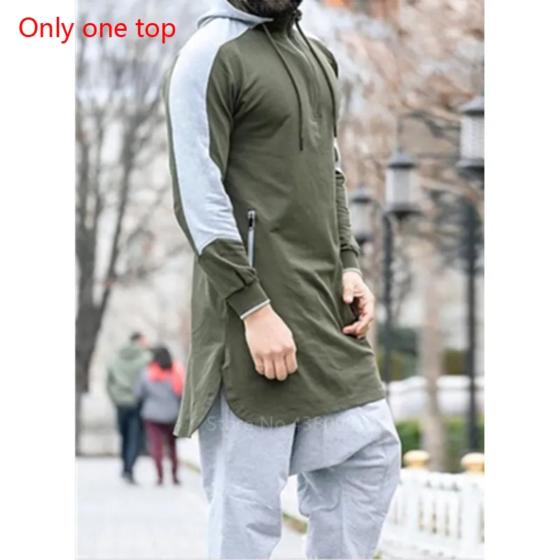 New Mens Jubba Thobe Arabic Islamic Clothing Winter Muslim Saudi Arabia Arabic Abaya Dubai Long Robes Traditional Kaftan Sweater