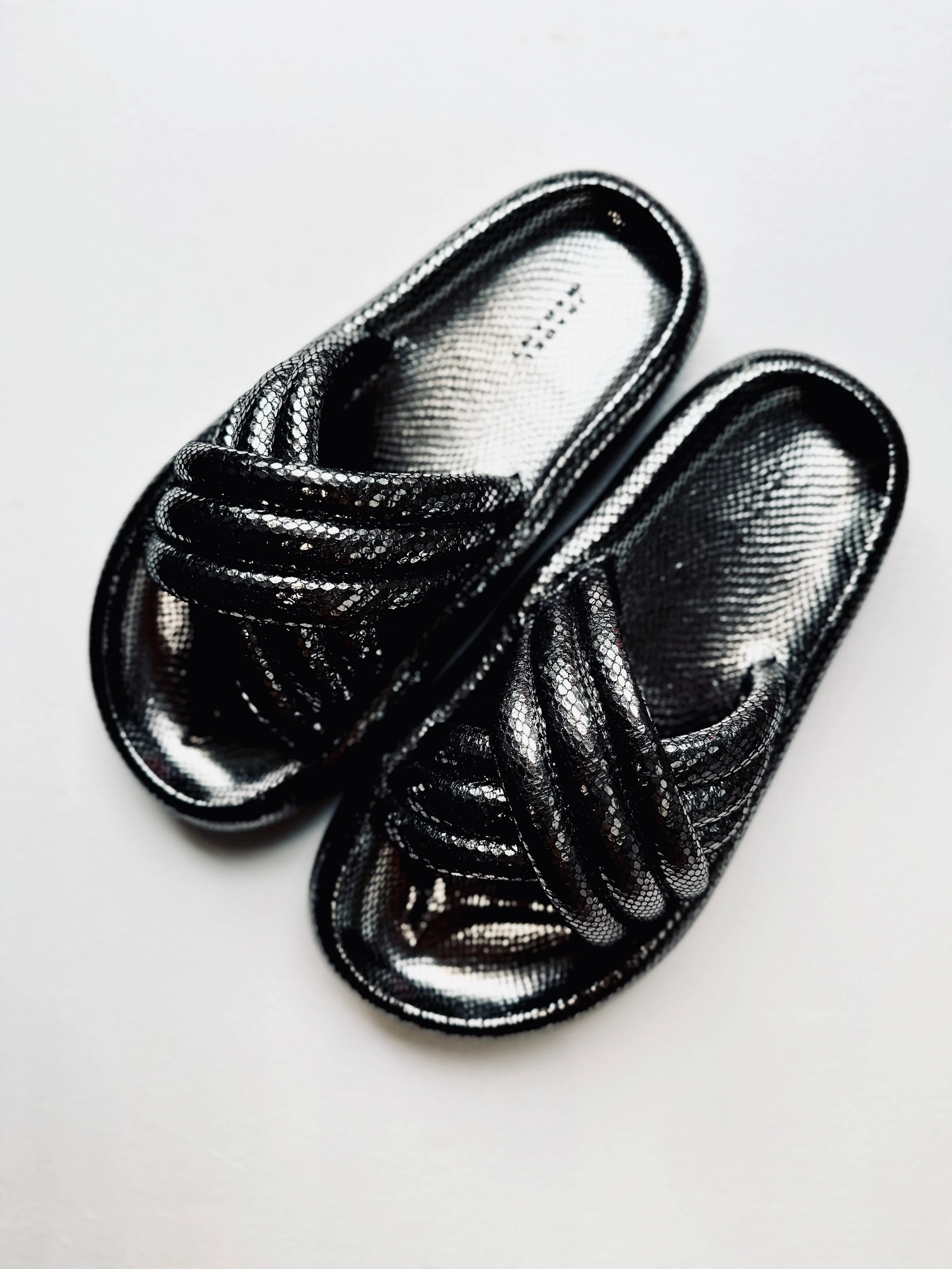 Niloo Sandals in Gun Metal