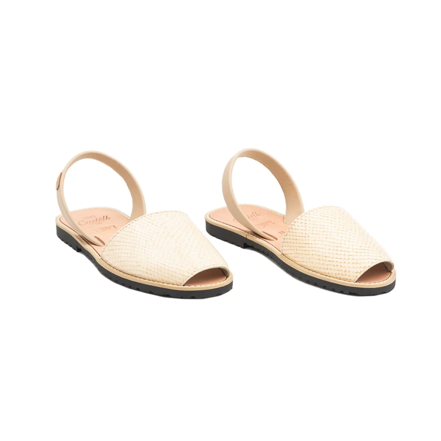 Open Toe Leather Sandal For Women- Madona 1056H Volanato Ciervo