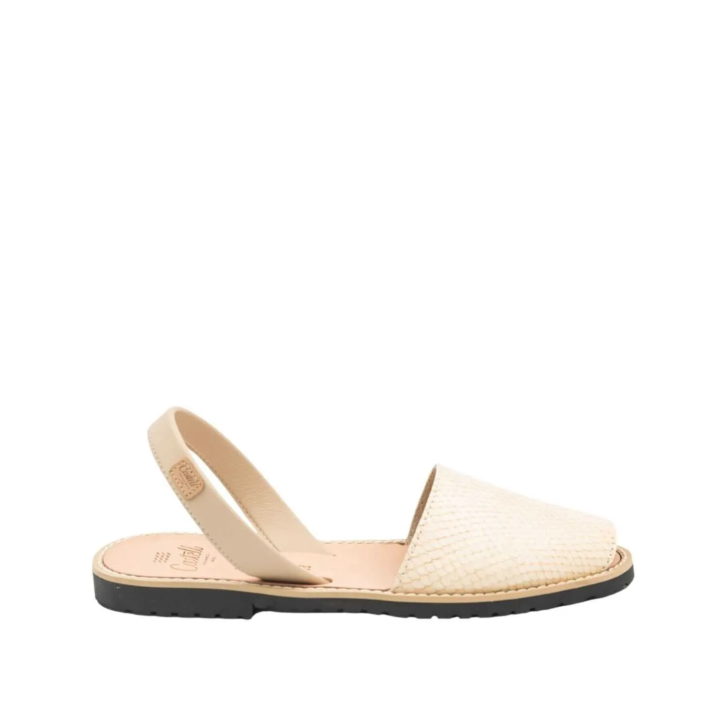 Open Toe Leather Sandal For Women- Madona 1056H Volanato Ciervo