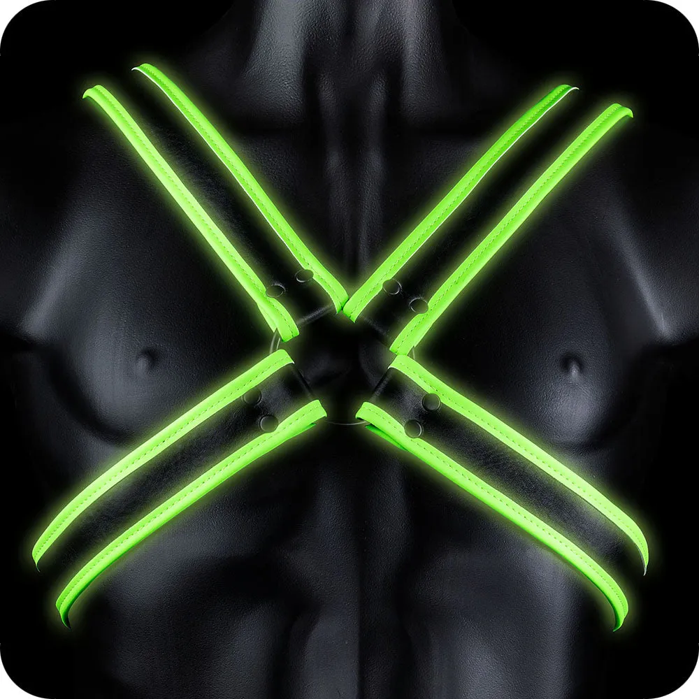 Ouch! Glow In The Dark Cross Harness /XL