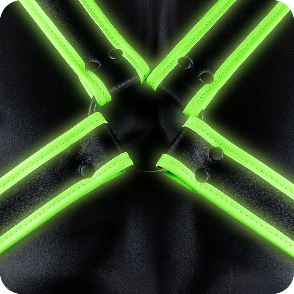 Ouch! Glow In The Dark Cross Harness /XL