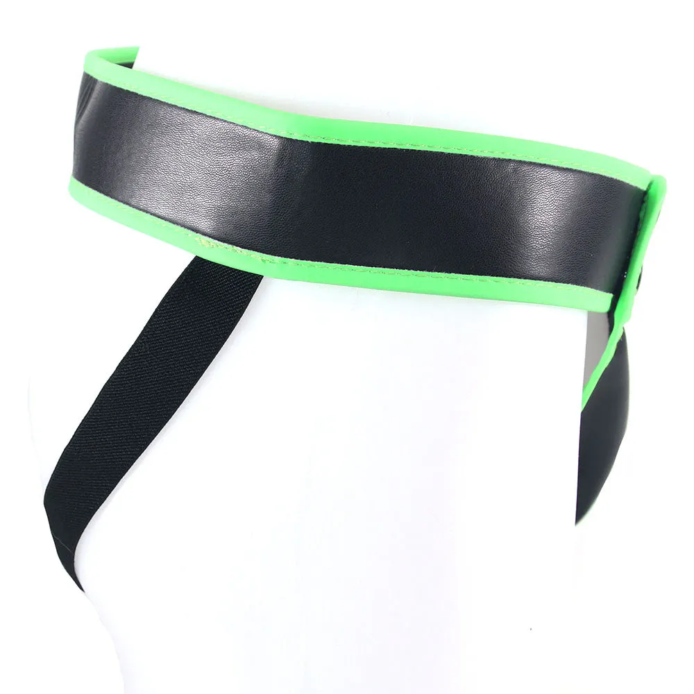 Ouch! Glow In The Dark Striped Pouch Jock Strap /XL