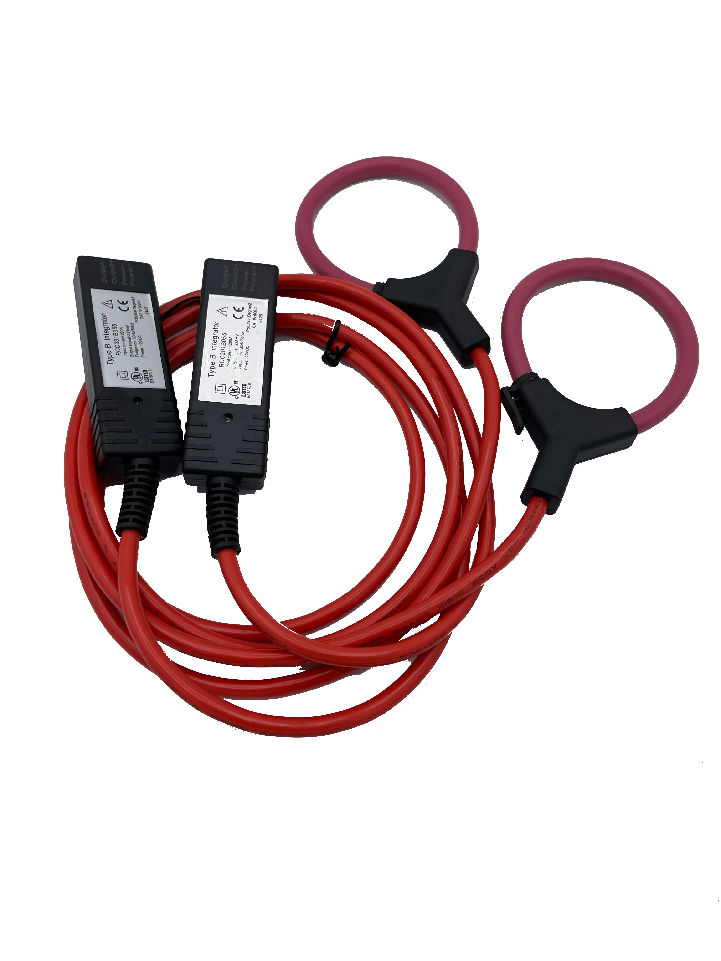 Pair of 200A Flexible Sensors for Vue 3 Home Energy Monitor (Power Supply Included)