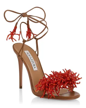 Panarea Beaded Sandal in Cuoio