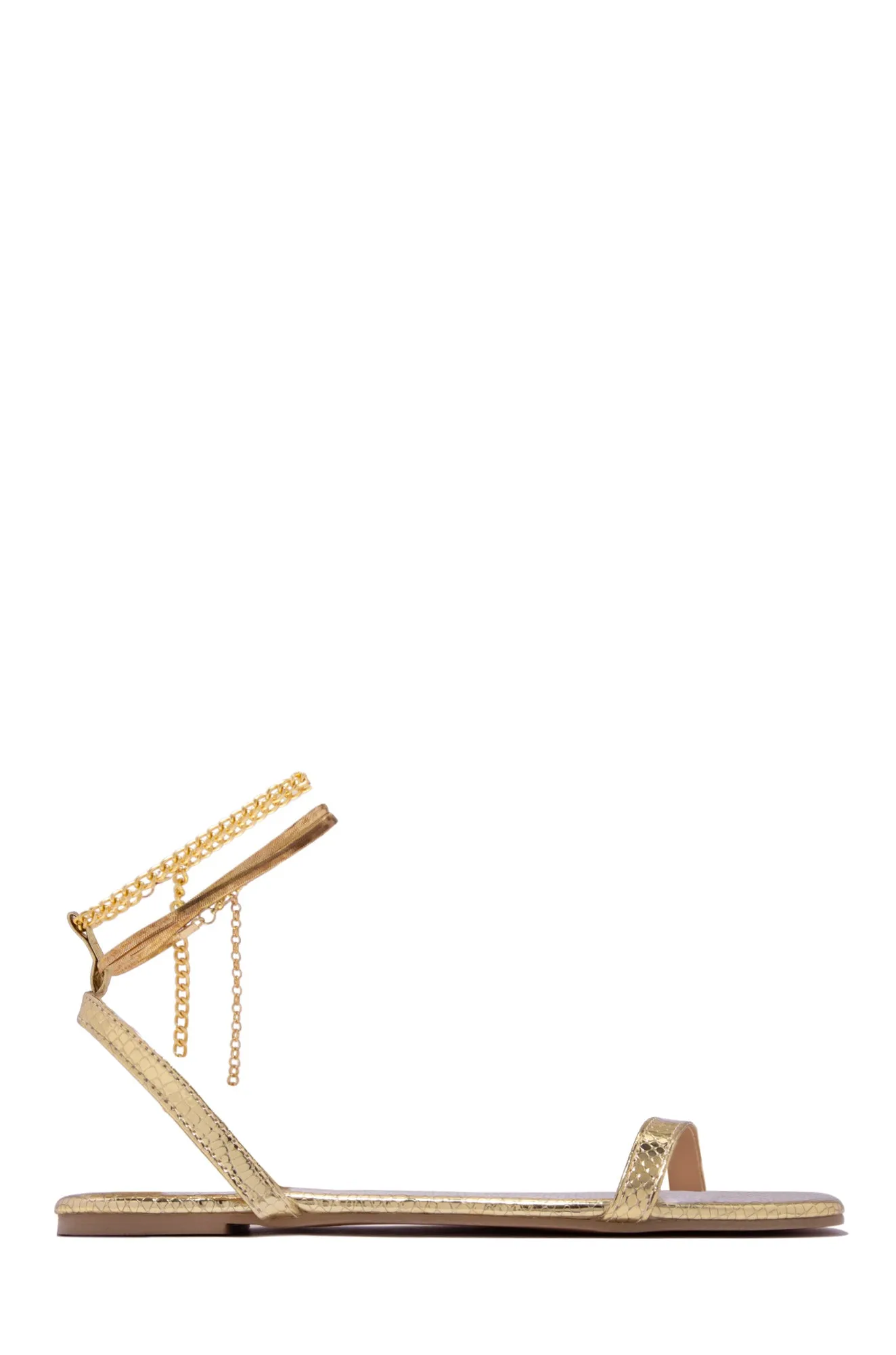 Perfect Affair Gold Chain Sandals - Gold