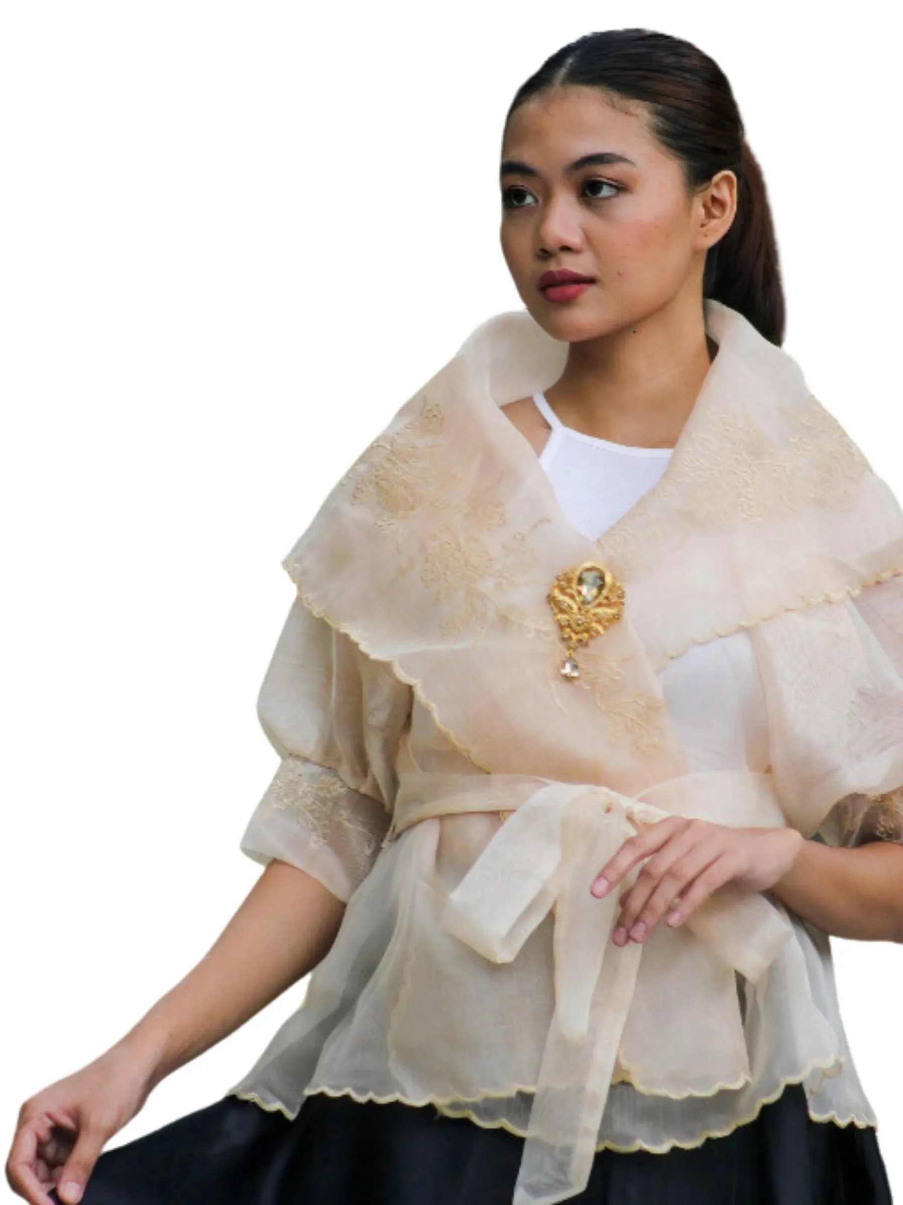 Premium Cultural Spanish Alampay Filipiniana - Maria - JLRM026