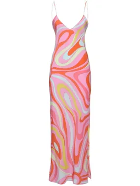 Pucci   Printed silk crepe long dress 