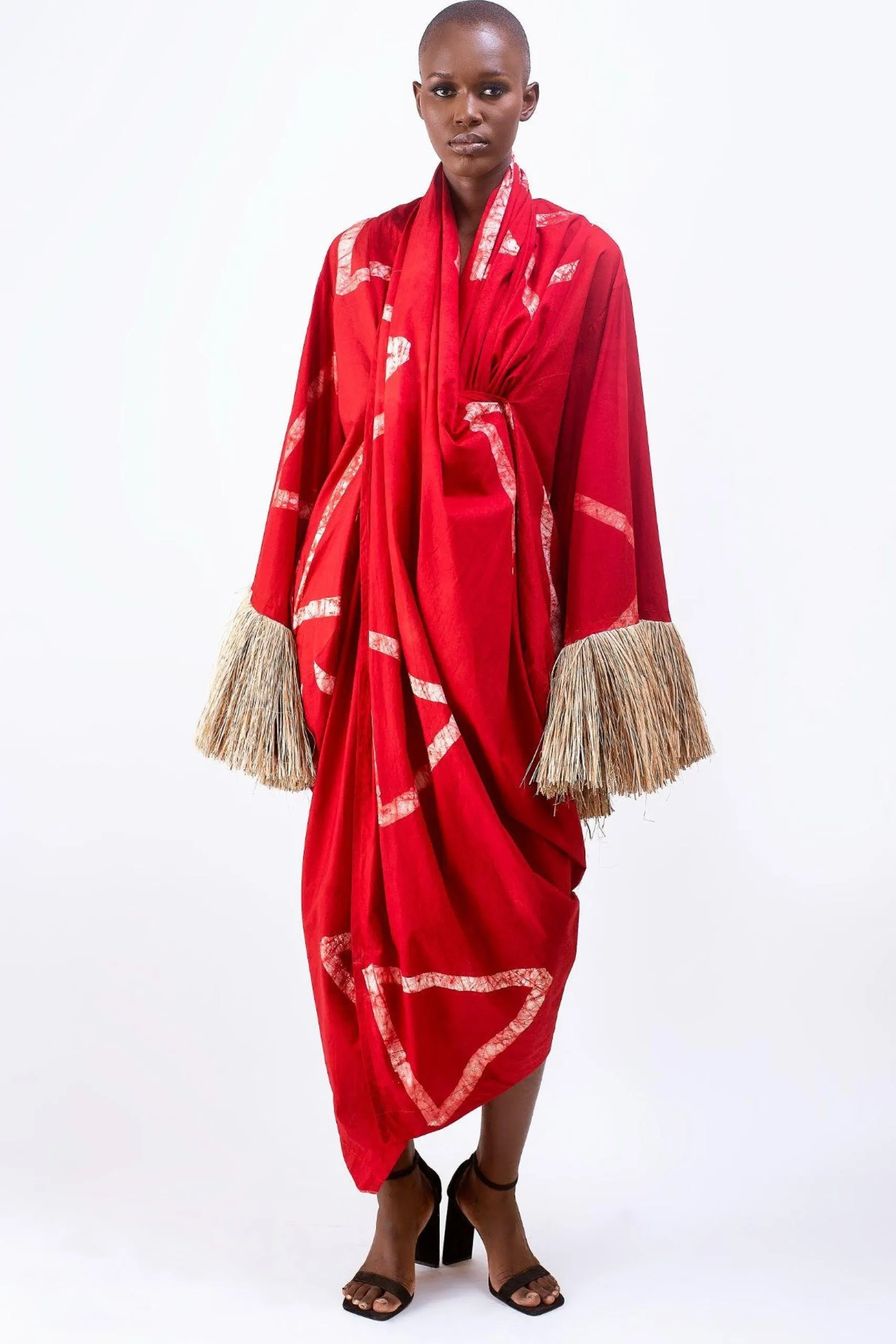 Raffia Shawl Kaftan