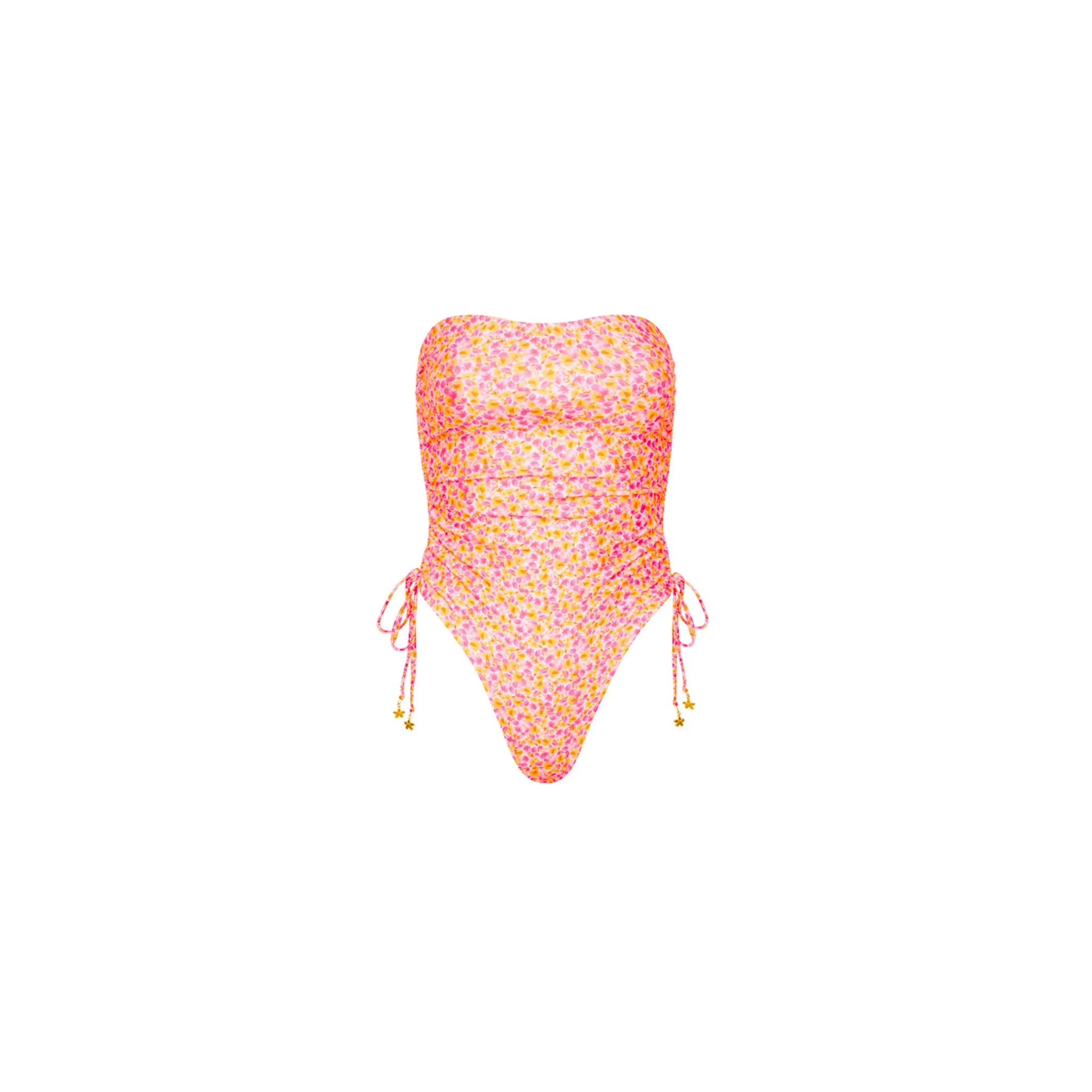 Ruched Bandeau One Piece - Sherbet Shimmer