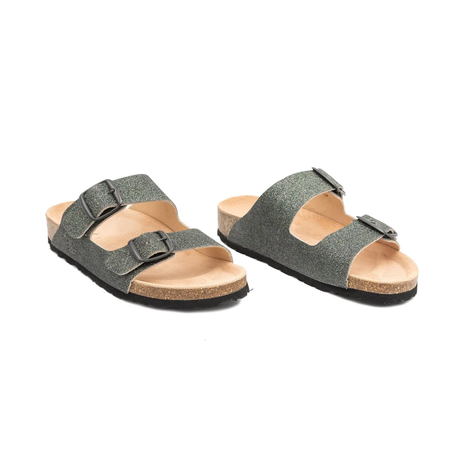 Shimmery Leather Sandal For Women - Greco Benestar 1727H Brillante