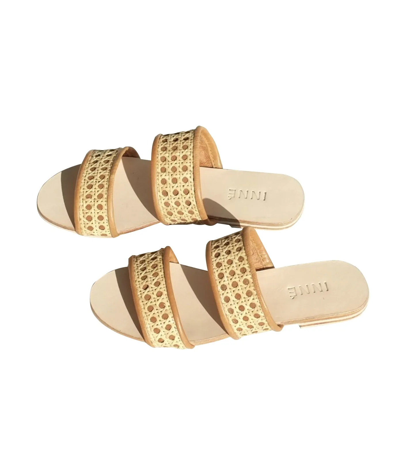 Sinta Double Strap Slide Tan