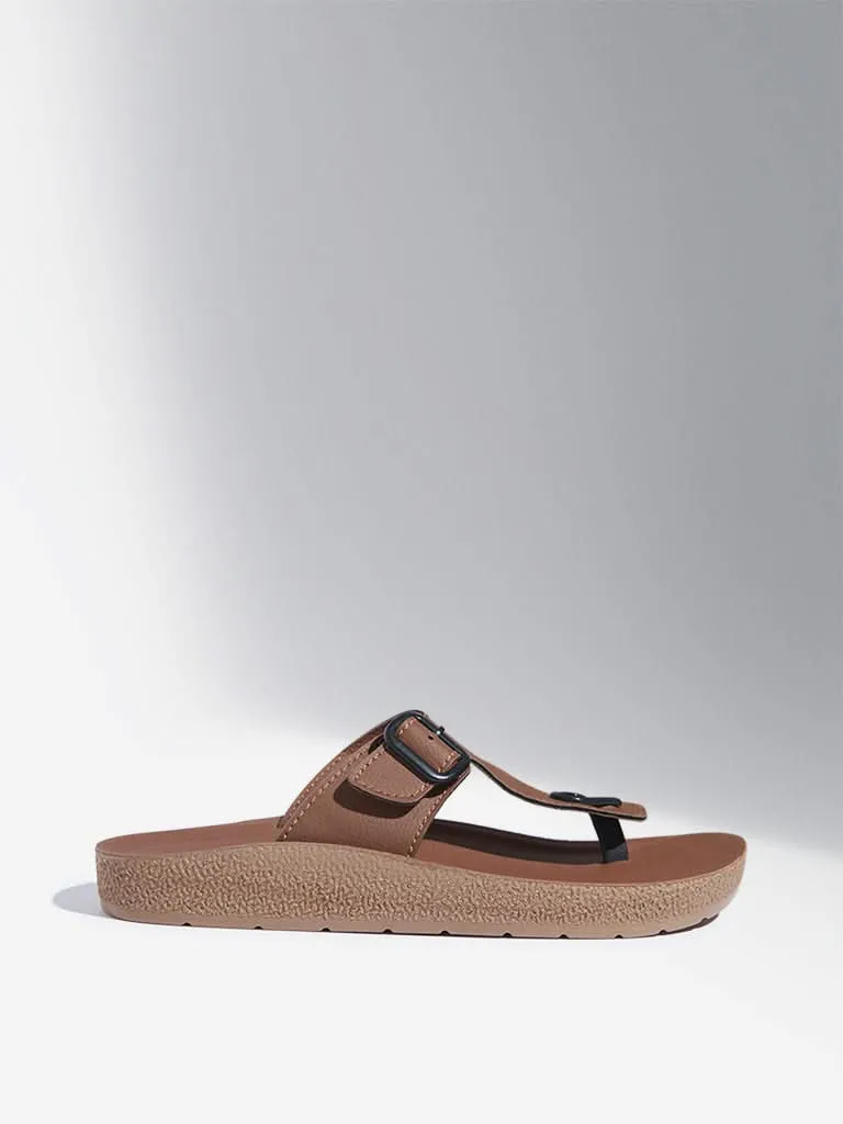 SOLEPLAY Tan Thong-Strap Sandals