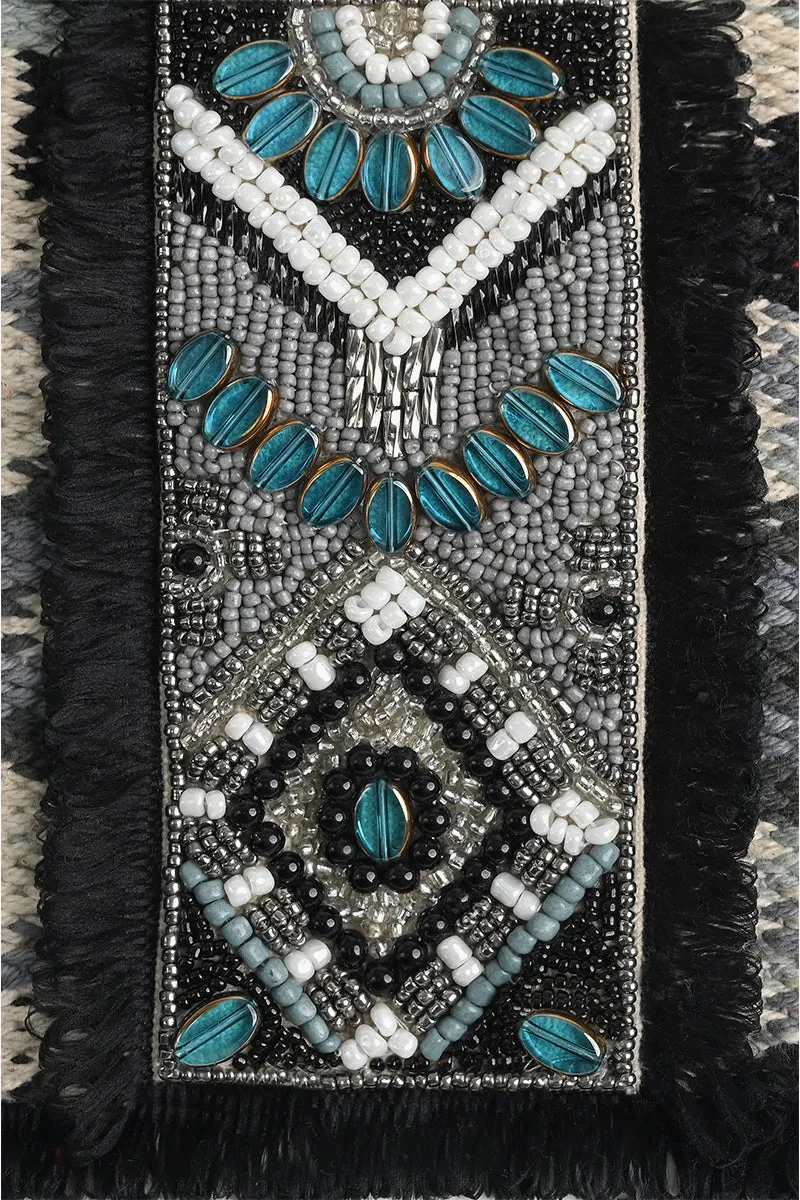 Southwest Stone Beaded Shoulder Bag