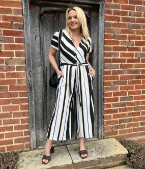 Stripe Jersey Jumpsuit