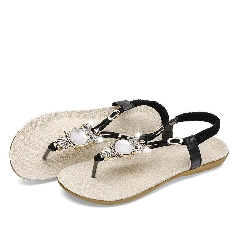 T strap sandals for women beaded sandals for beach