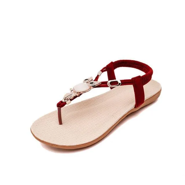 T strap sandals for women beaded sandals for beach