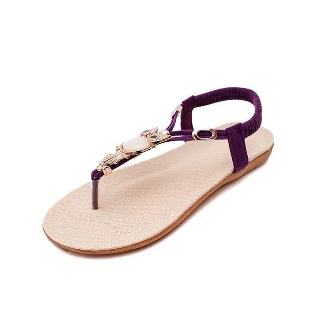 T strap sandals for women beaded sandals for beach