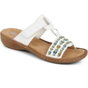 Two Strap Beaded Sandals - RKR39528 / 325 024