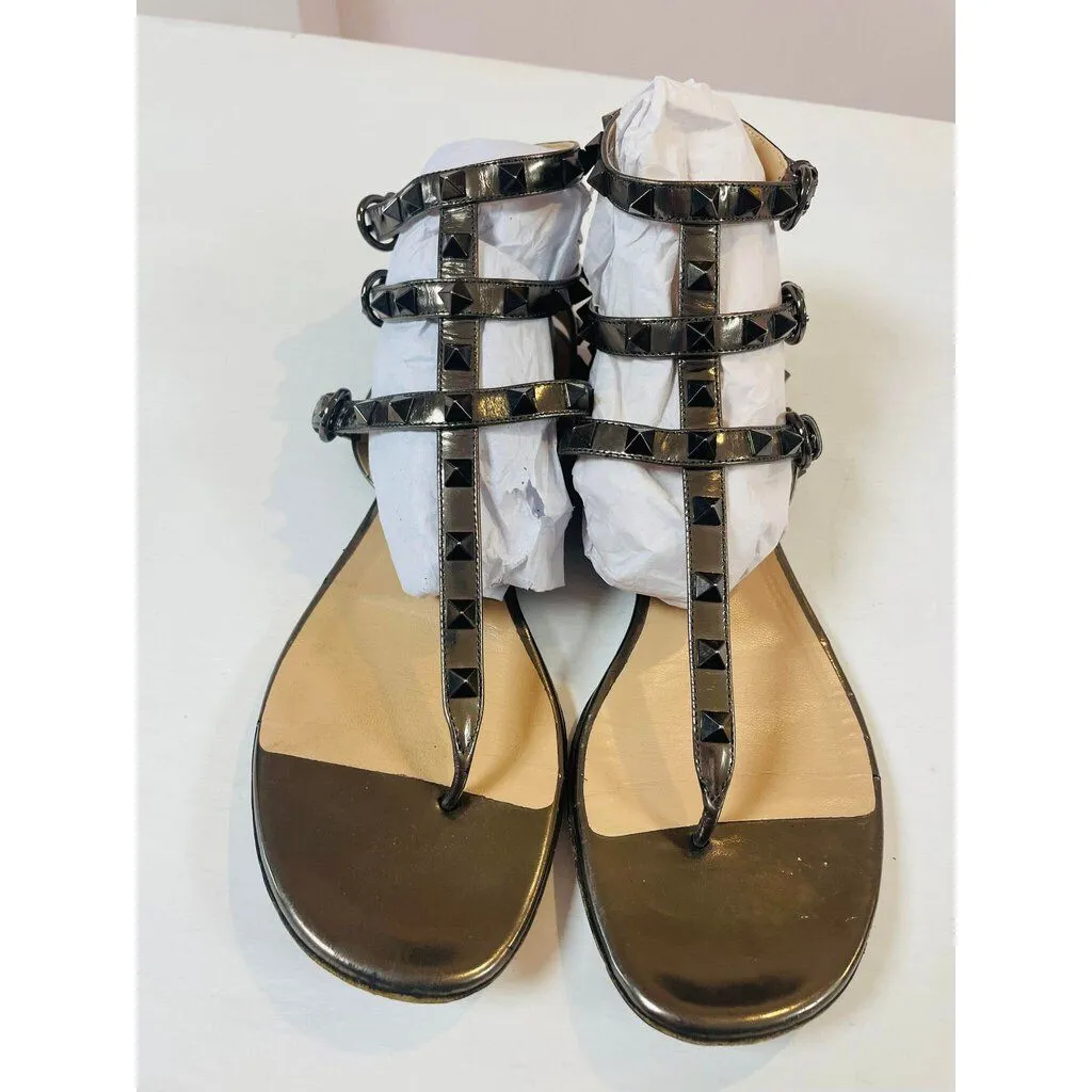 Valentino Rockstud Gladiator Sandals - Size 37