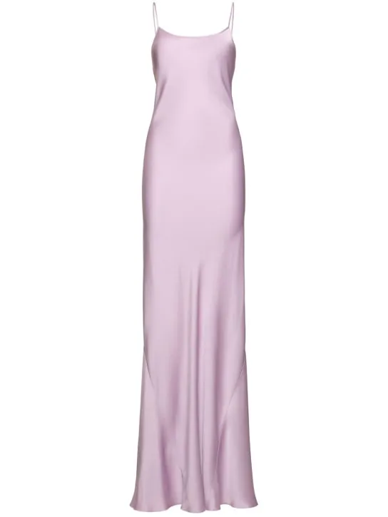 Victoria Beckham   Cami satin open back long dress 