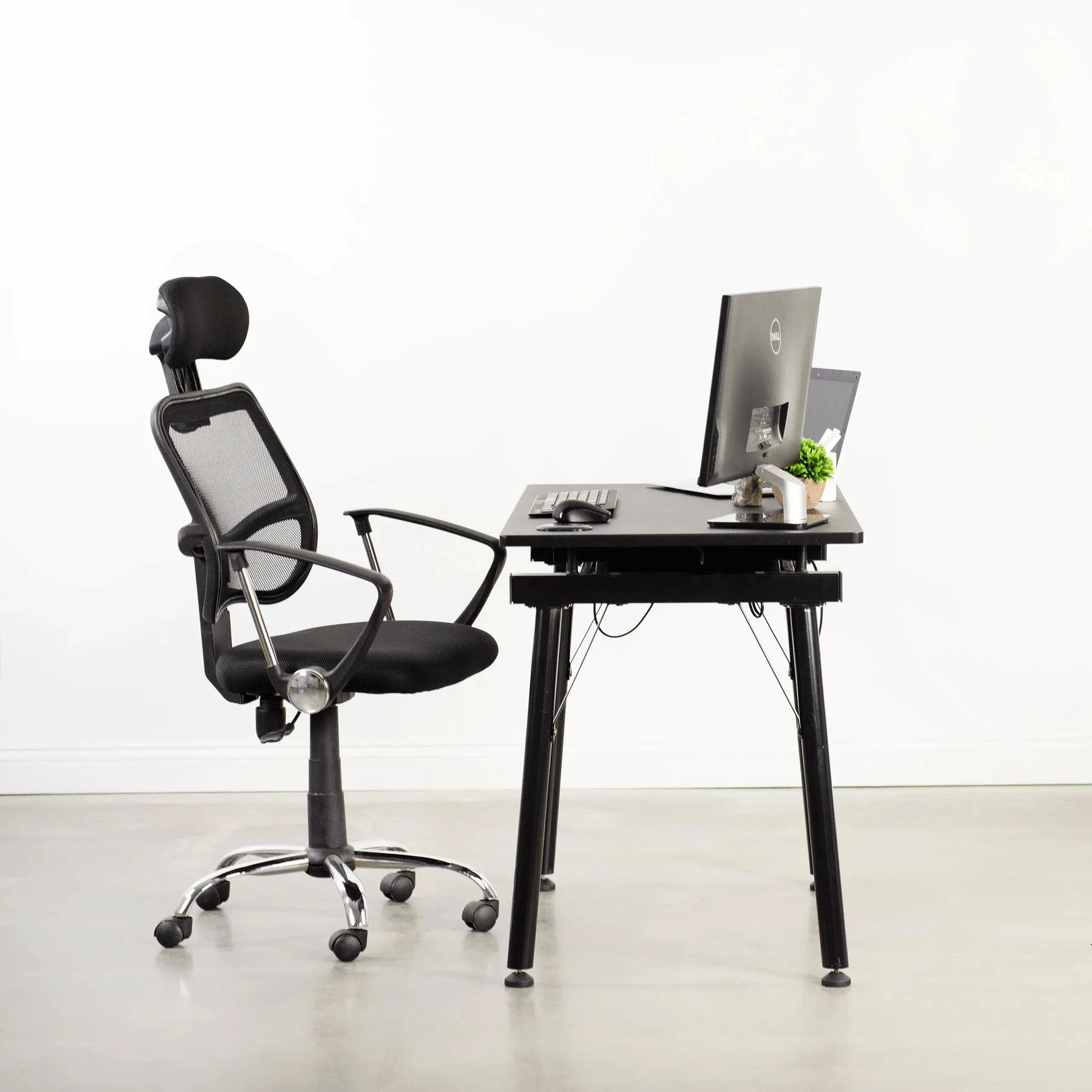 VIVO Black Electric Sit-to-Stand Height-Adjustable Desk Frame with Tabletop, DESK-V100ZE