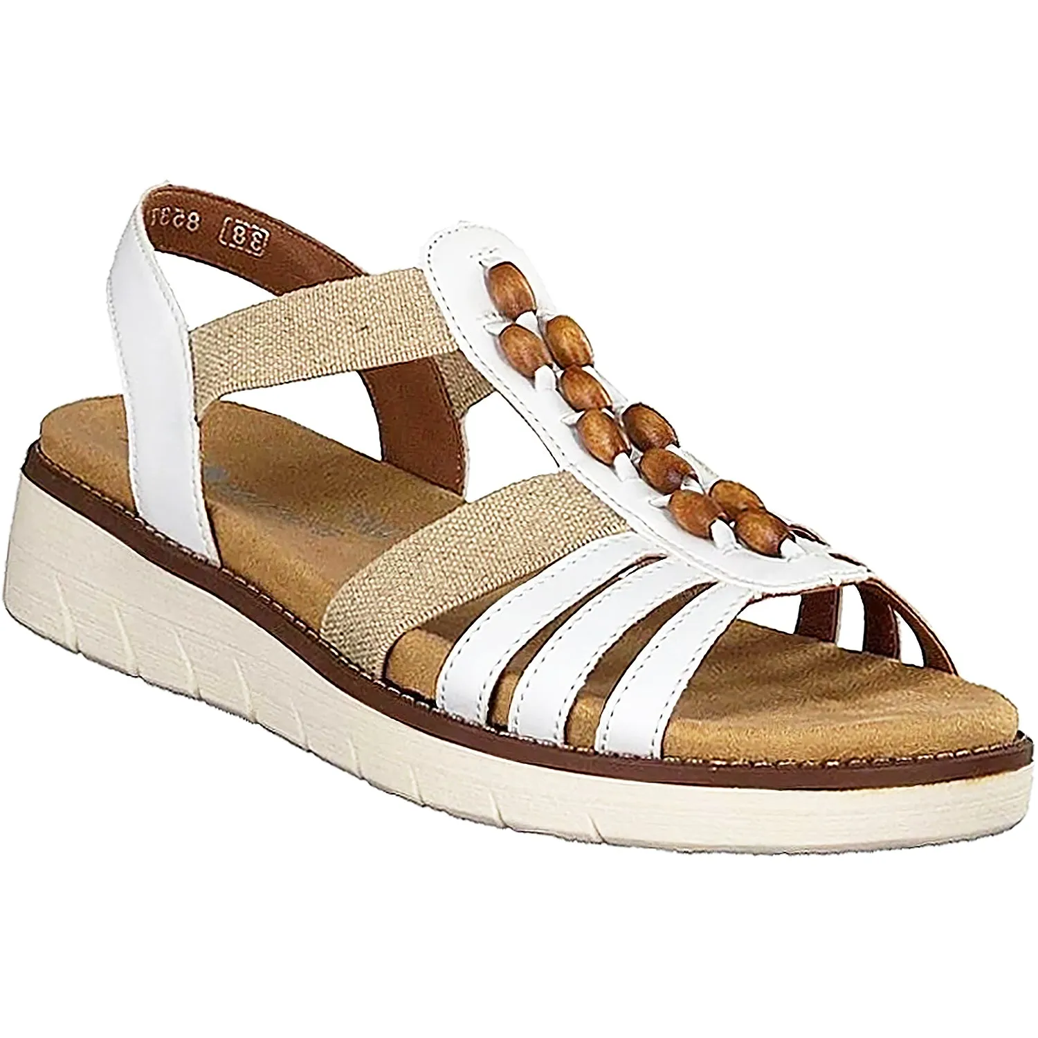 Women's Remonte D2065-80 Jocelyn 65 Weiss/Taupe Synthetic